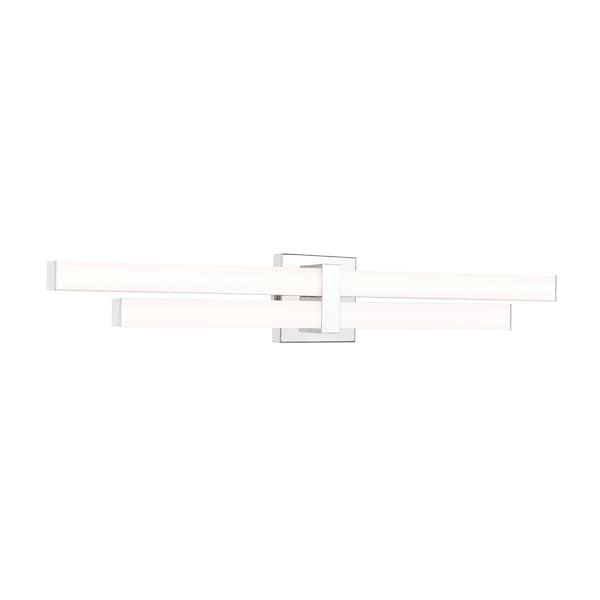 Z-Lite Zane Vanity, 2-Light, 32 In.W x 2.5 In.L x 5 In.H, Chrome /Frosted 1008-32W-CH-LED - main